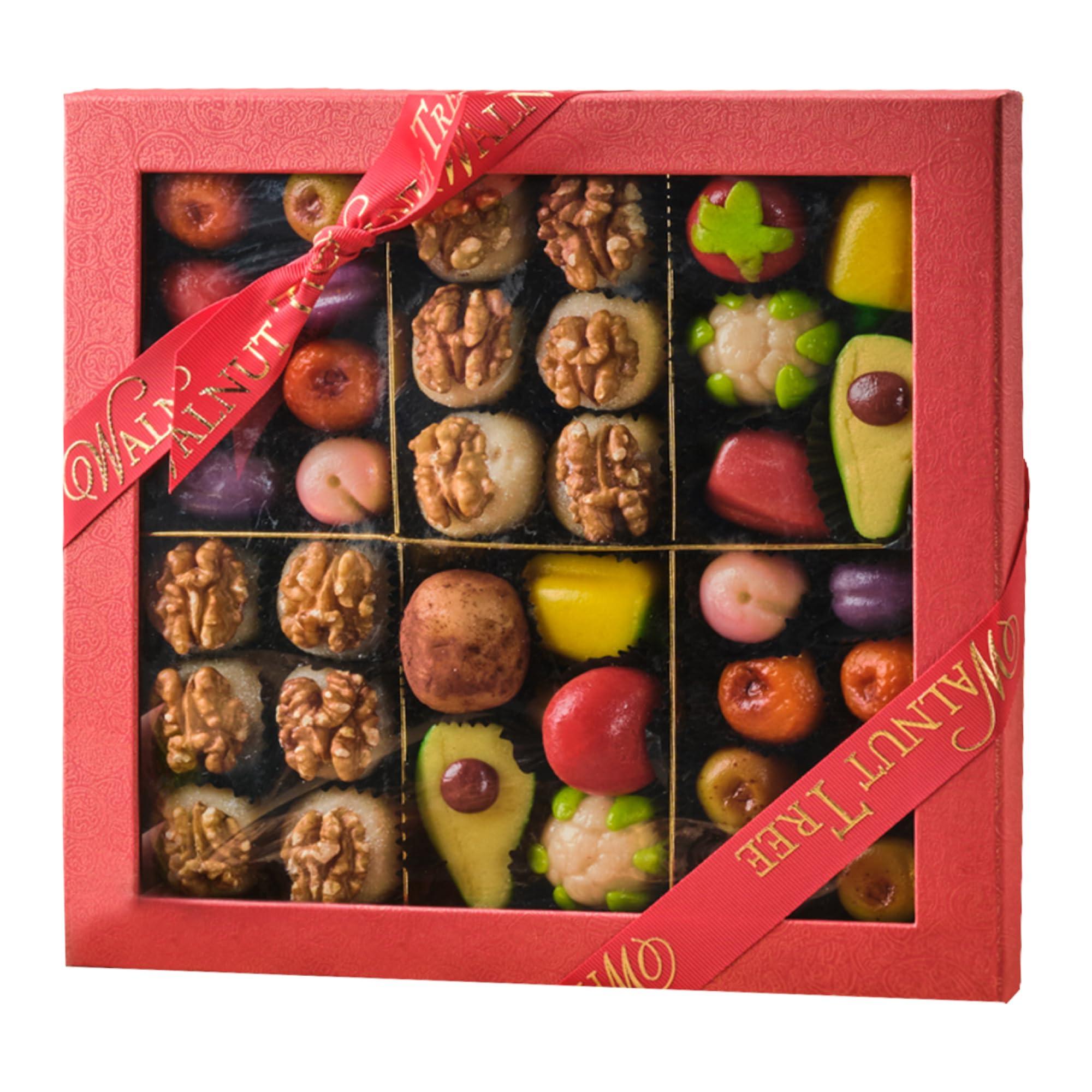 Walnut Tree Walnut Tree Marzipan Gift Box Made from Real Almonds Hand-Packed Great Taste Award Winner Suitable for Gluten-Free Diets Luxury Gift for Women & Men, Birthday, Anniversary, 550g