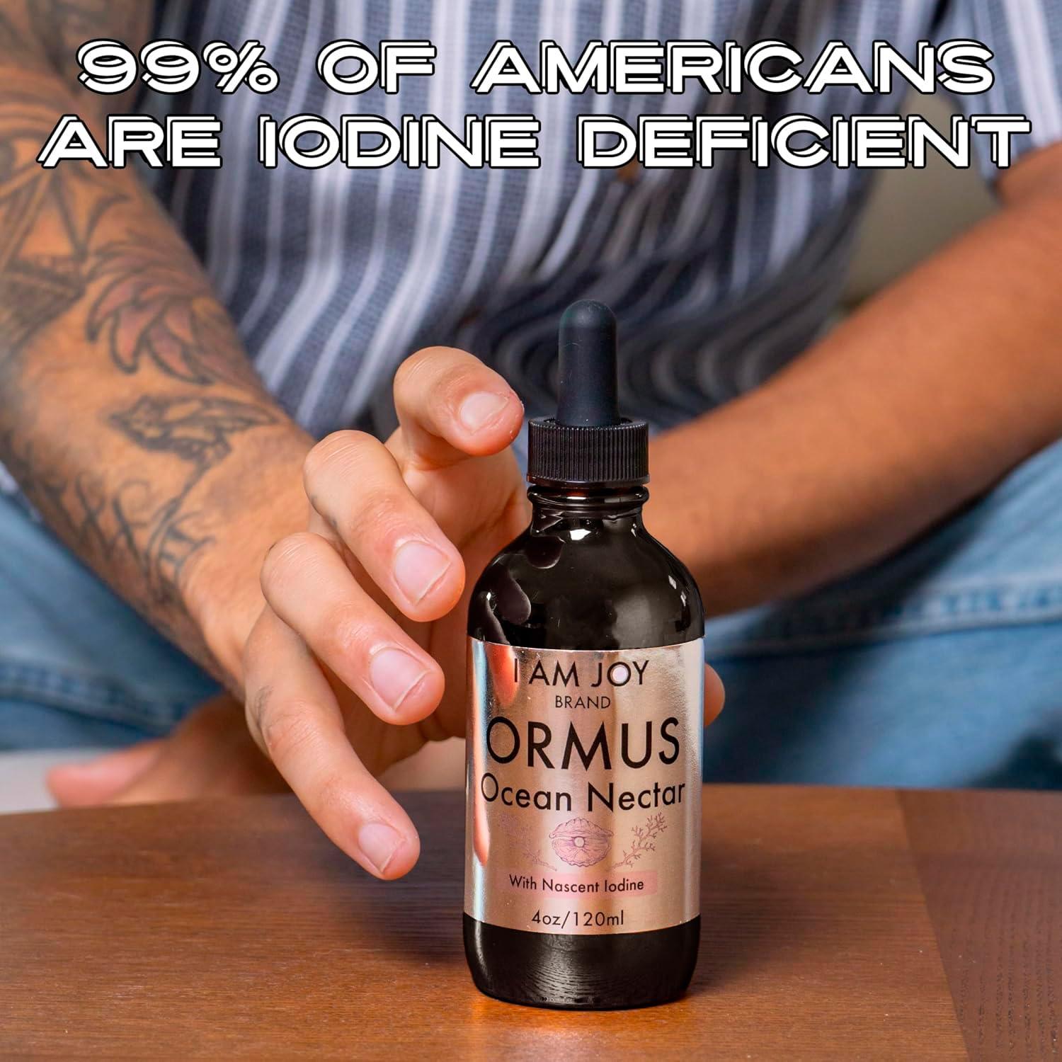 I Am Joy co. I Am Joy co. Ormus Ocean Nectar Monoatomic Gold with Iodine Designed to Decalcify The Pineal Gland, Support Thyroid and Increase Feelings of Alertness, Clarity of Thought and Energy 4oz