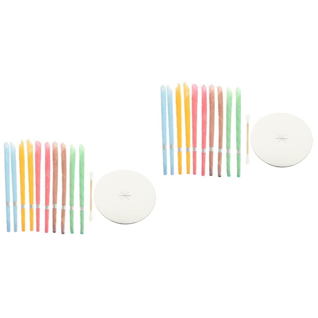Healeved Healeved 2sets Ear Wax Removal Candle Set Protective Disc Natural Beeswax Candles for Safe Ear Cleaning Remover Tool Kit for Home Use and Care