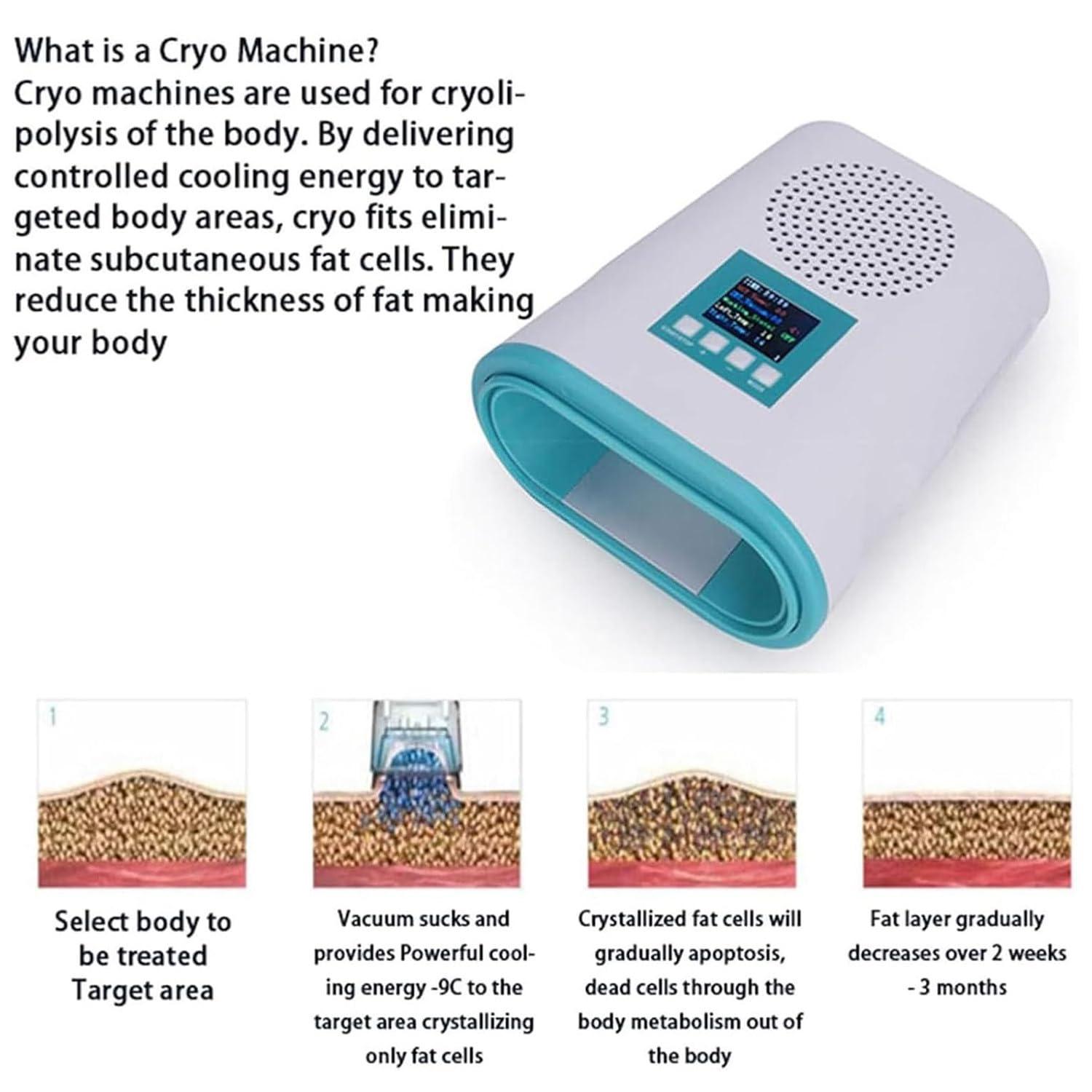 LQQYJSM LQQYJSM 90W Fat Cryoliposys Sculpting Device, Freezing Slimming Machine Burst Fat Instrument, Cool Sculpting Machine for Home, Great for Lose Belly/Arms/Legs Fat