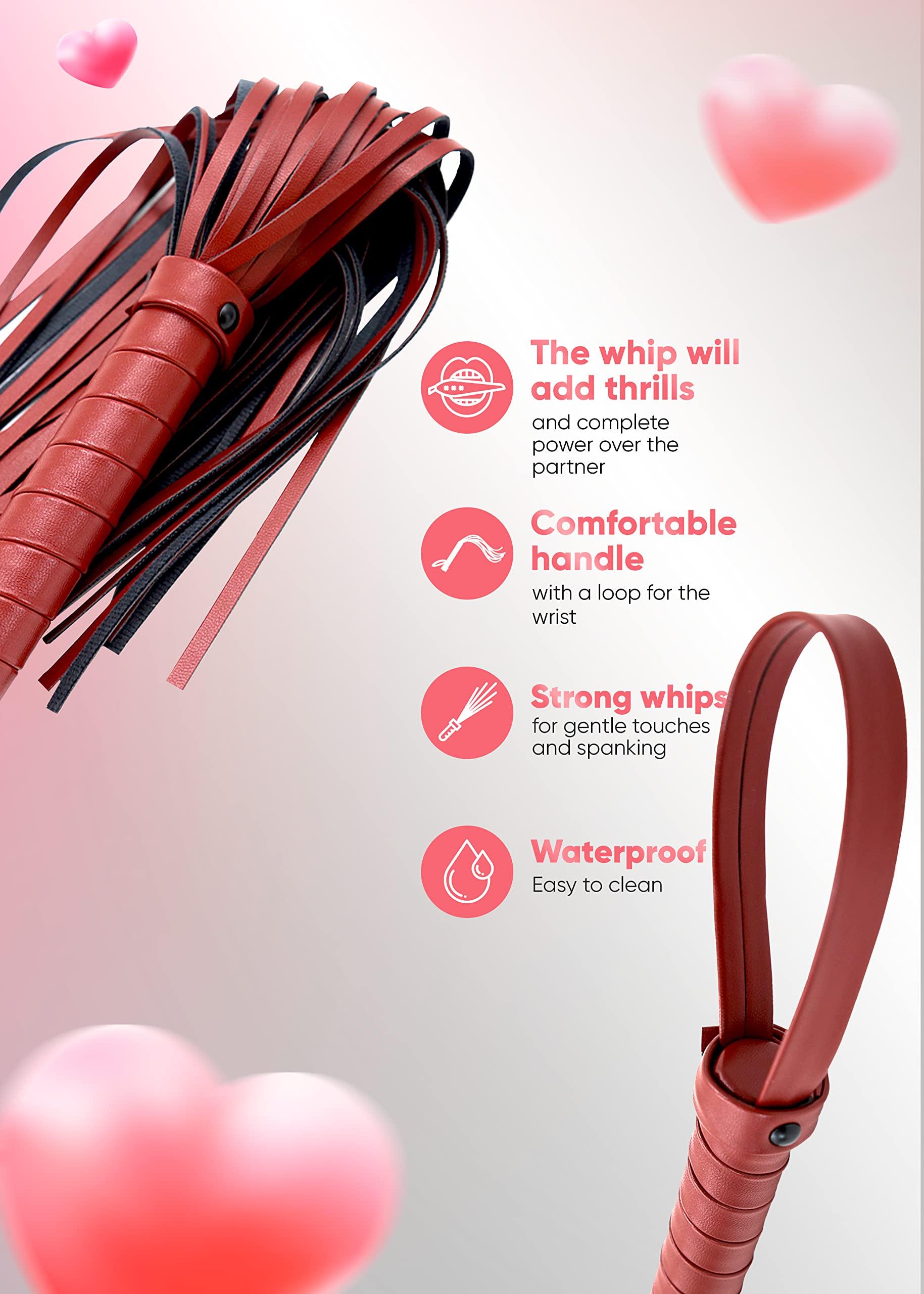 FreshCart Basics Leather Crop 18" Floggers and Paddles and Whips Sex BDSM Starter Kit Paddle Adult Play