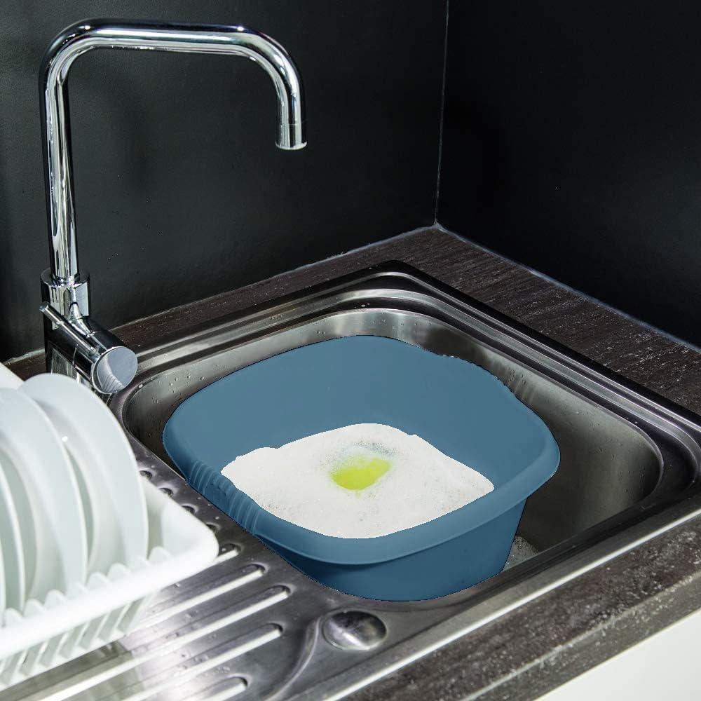 FotoStation 32cm Square Washing Up Bowl With Integral handles Perfect for Kitchen Sink, Basin Use 9L Litre 32cm x 32cm x 15cm Easy to Use Bowl High Grade Plastic (12)
