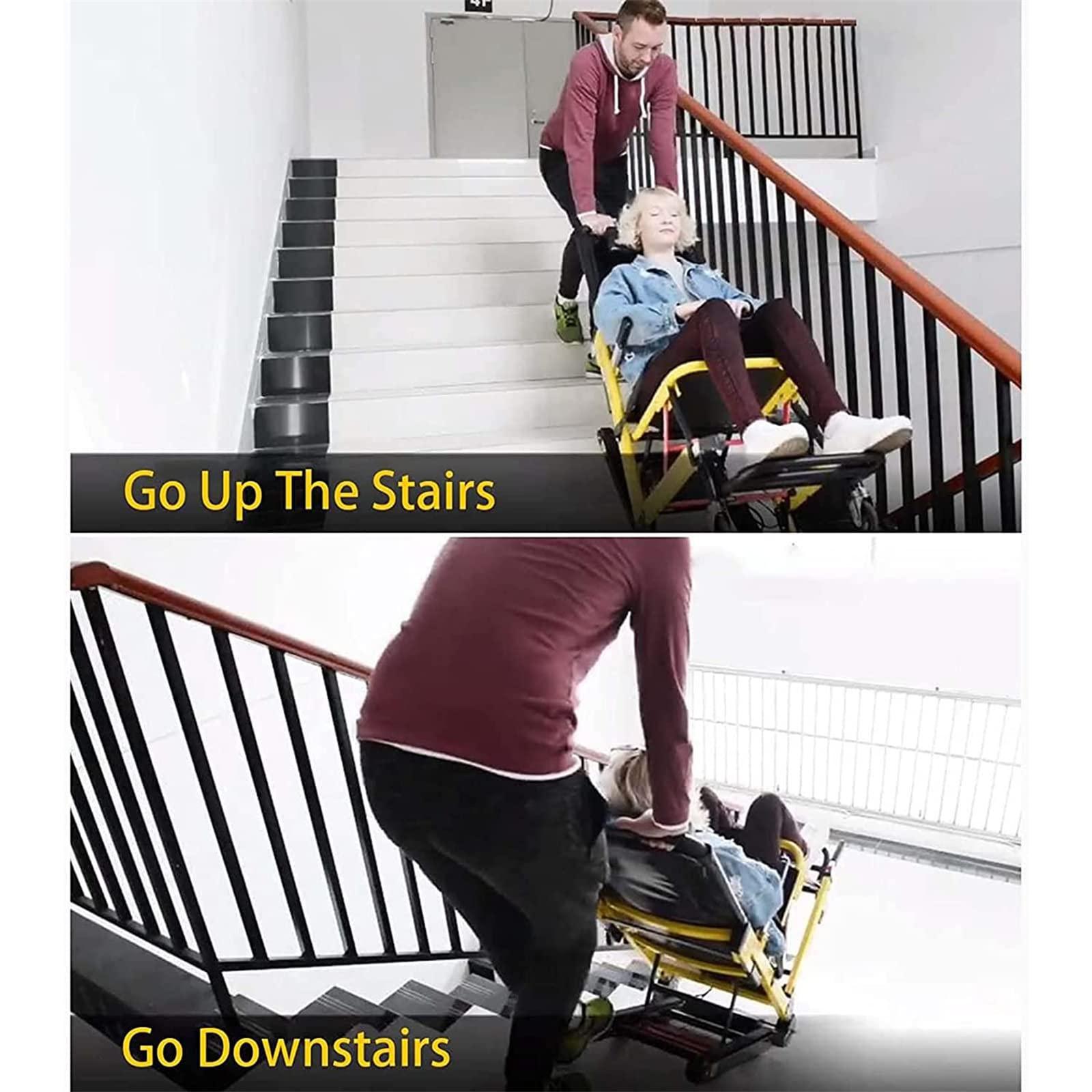 FreshCart Basics Electric Crawler Stair Climber for Elderly Patient - Hand Truck Stair Climber Electric, Manual Stair Climbing Wheelchair, Can Go Up And Down Stairs Chair