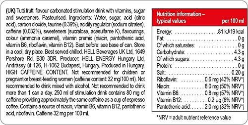 HELL HELL ENERGY DRINK 250 ML (CLASSIC, PACKAGE OF 12)