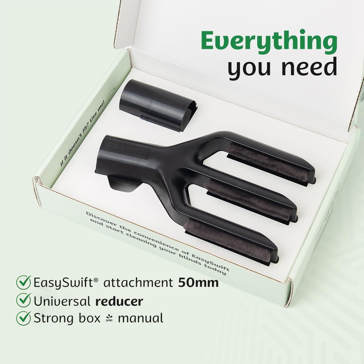 EasySwift EasySwift Blind Cleaners - 50mm Blinds Cleaner Tool Removes Dirt and Dust from Window Blinds - Vacuum Cleaner Attachment - Blinds Duster with Replaceable Brushes and Reducer for Dyson V6 To V15