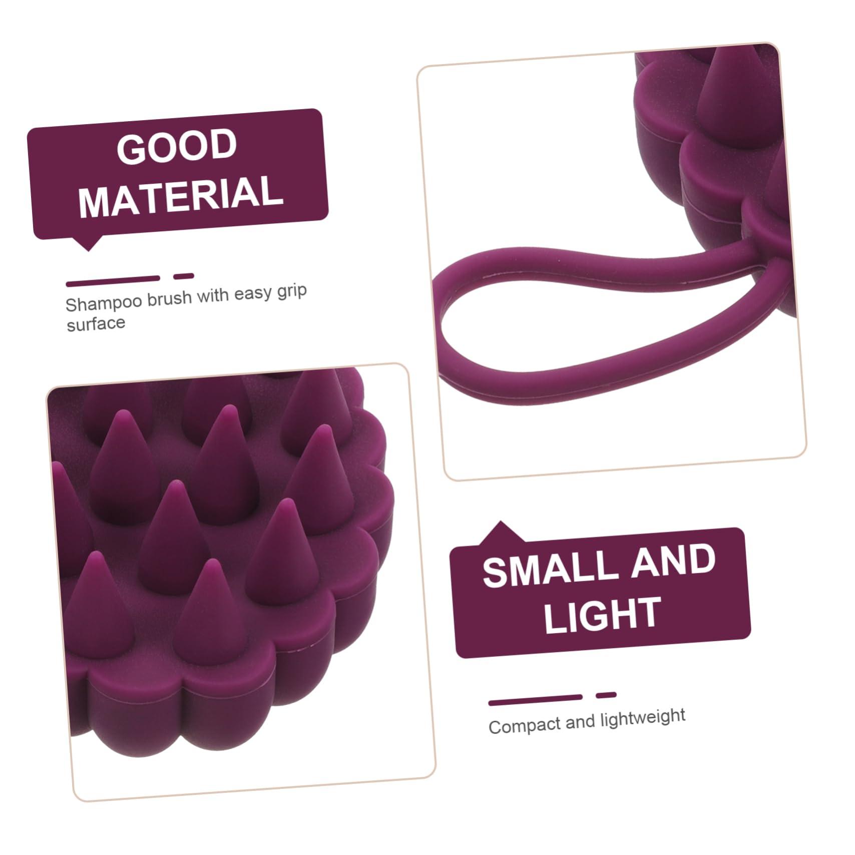 FRCOLOR FRCOLOR 5pcs Shampoo Artifact Massager Cleaning Brush Scalp Massage Brush Shower Hair Brush Scalp Brush Scalp Shampoo Brush Scalp Scrubber Hair Care Silica Gel Shower Head Purple Variety