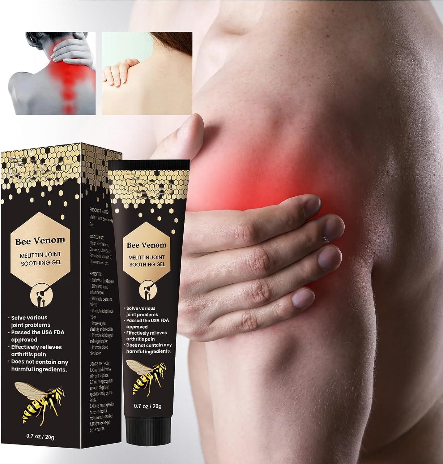 PONNYC Bee Venom Joint Relief Gel,Bee Venom Professional Treatment Gel, Bone and Joint Care Cream,Soothing Provides for Neck,Waist,Back Hand Feet and Leg (2PCS)