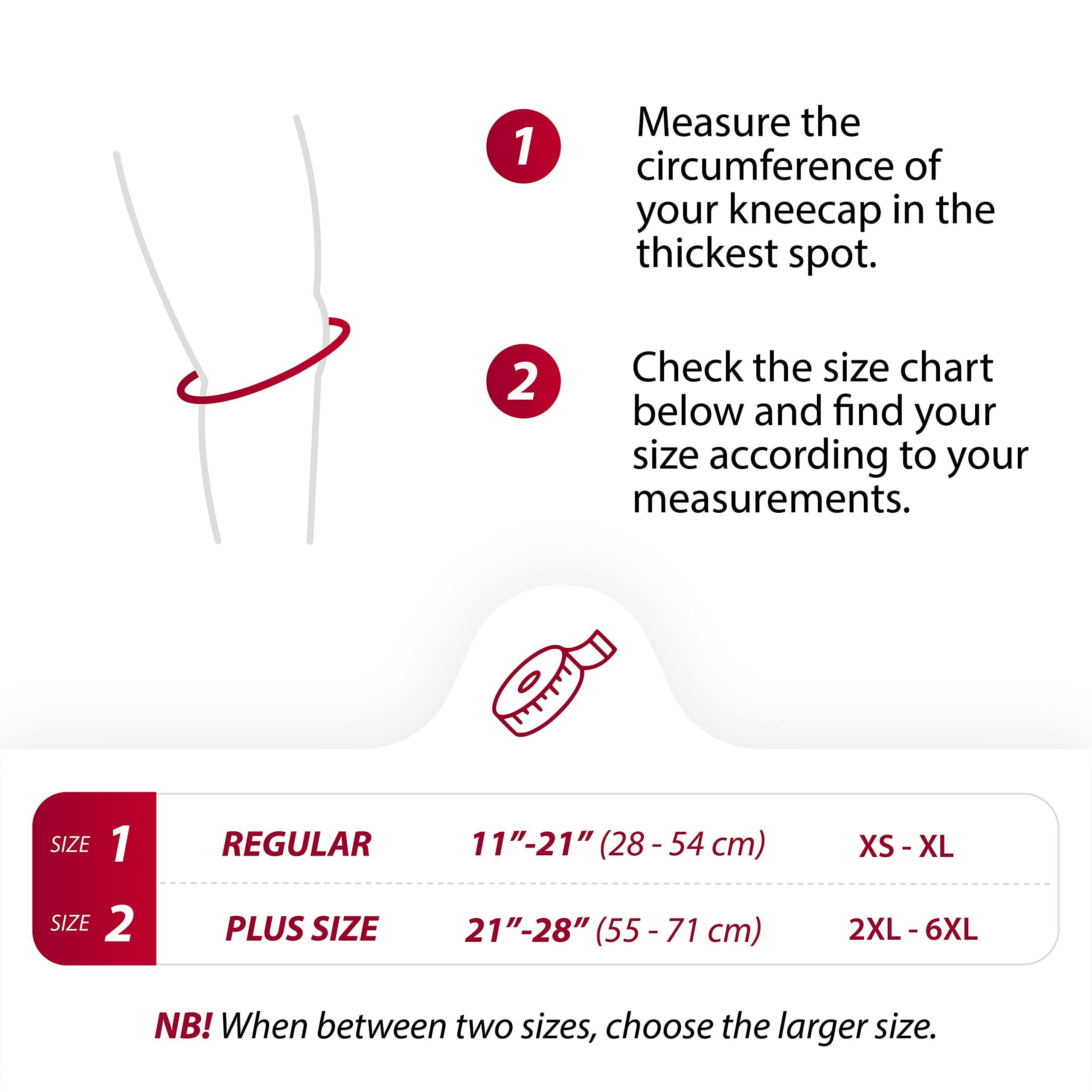 KARM KARM Patella Tendon Knee Strap - Knee Joint Pain Relief Support Brace for Running, Osgood Schlatter, Walking, Hiking - Patellar Tendon Strap Knee Band for Women & Men (Regular Size, Black Single)