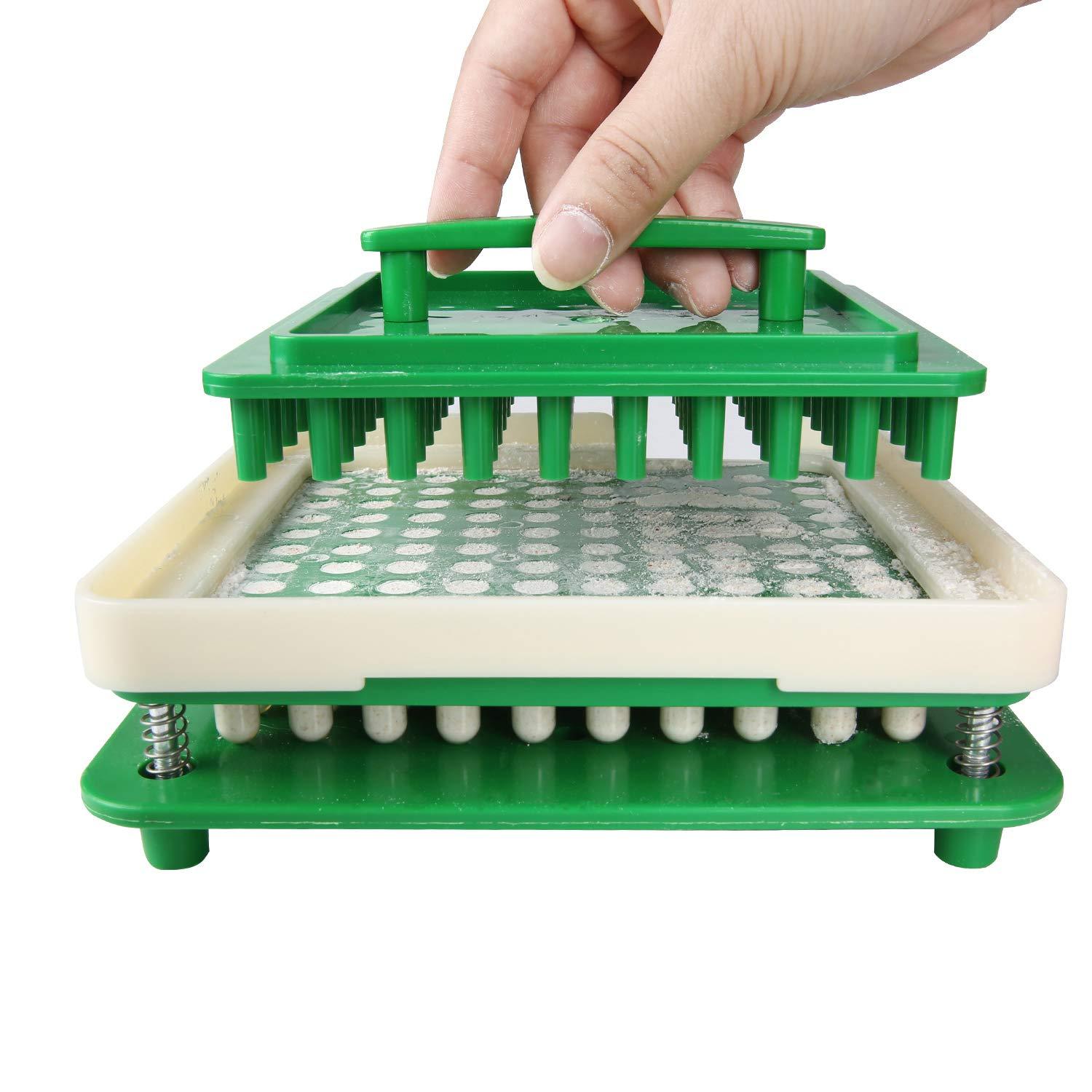 wananfu WANANFU Capsule Filling Machine for Size 000 Empty Capsules Vegetarian or Gelatin, Detailed Instructions and Spoon Included