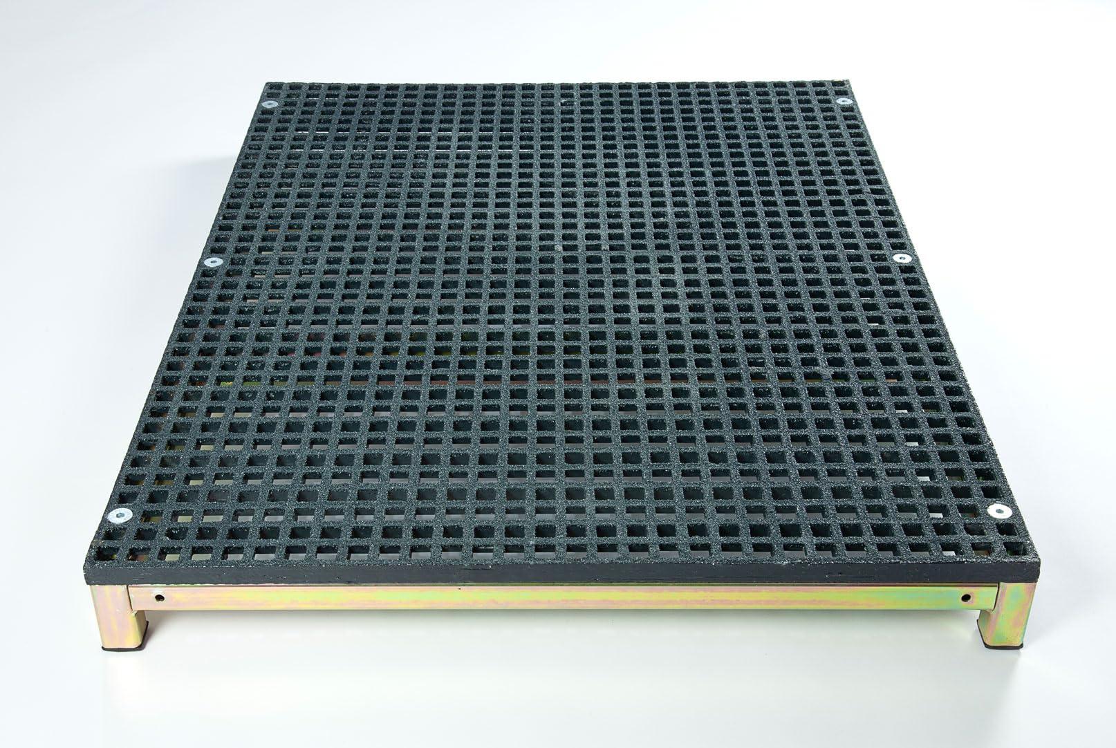 The Ramp People The Ramp People Half Step - Adjustable Mobility Step 80mm - 120mm GRP Slip Resistant 300kg Capacity Aluminium (Large (760mm x 610mm))