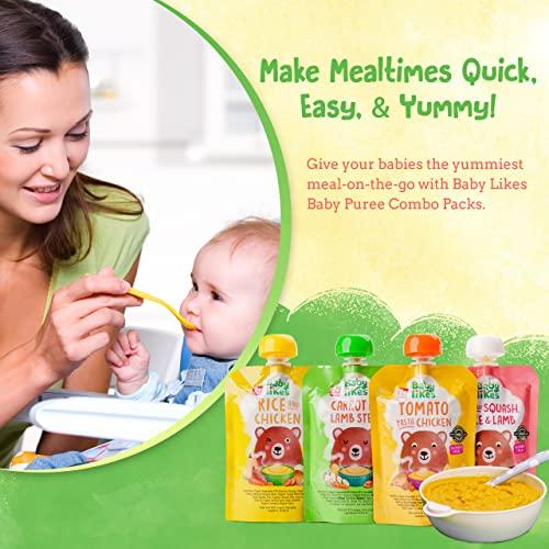 Baby Likes Baby Likes Halal Organic Baby Meals Mixed Combo Pack from 7 months 4 x 130g