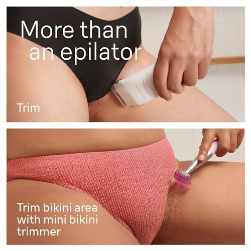 Braun Braun Silk-pil 7 Epilator with Wide Head for Easy Hair Removal, Braun Epilator for Women, Wet & Dry, Lasting Smooth Skin, Bikini Trimmer Women, 7-210, White/Flamingo