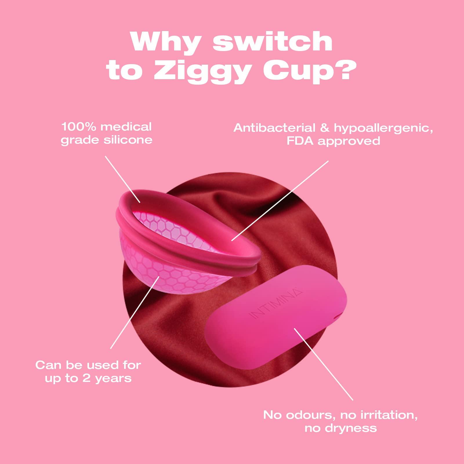 INTIMINA INTIMINA Ziggy Cup - Extra-Thin Reusable Menstrual Cup with Flat-fit Design, 13.2 g 6140
