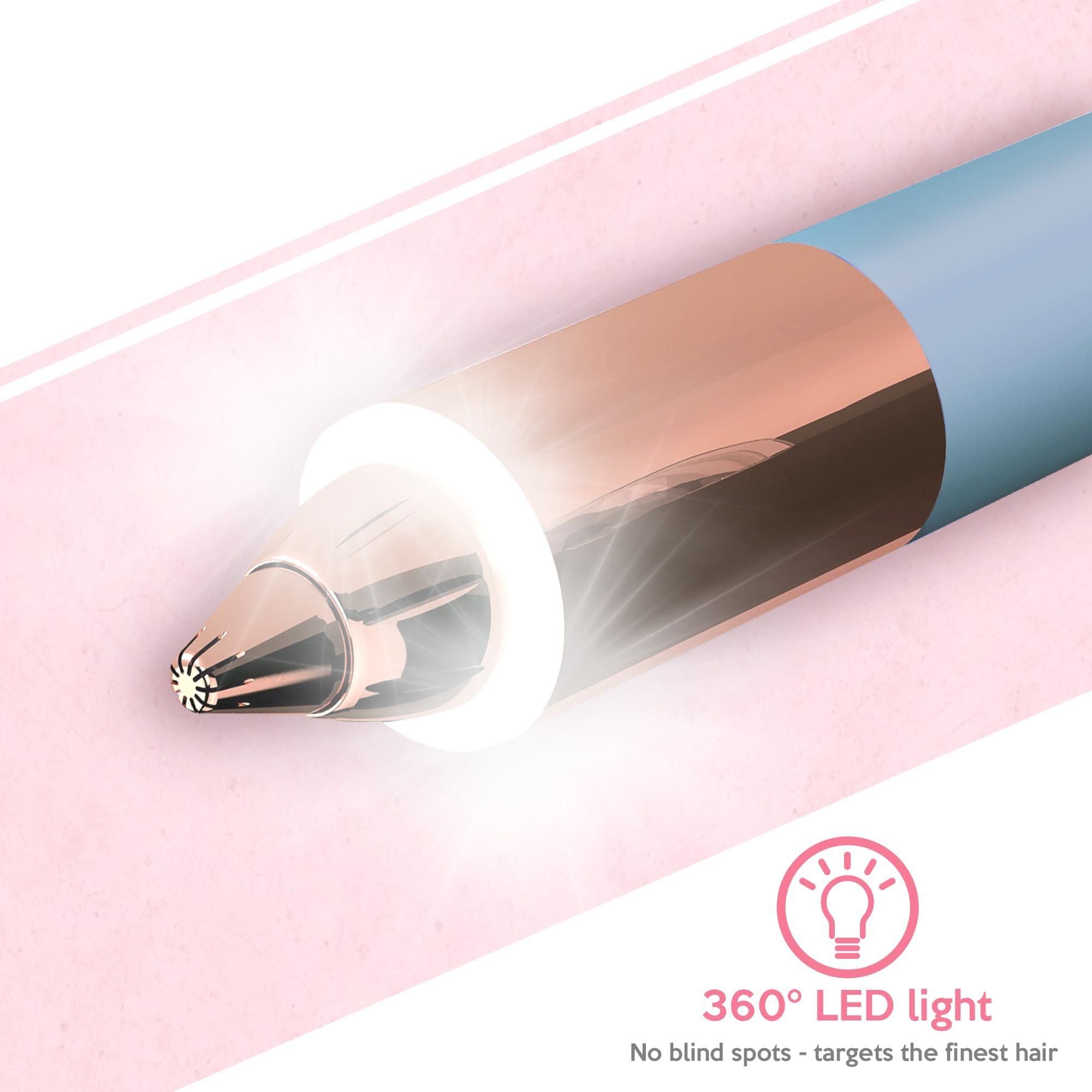 iMusthav iMusthav Mini Portable Eyebrow Removal Trimmer for Women, Eyebrow Epilator Pen, 18K gold-plated hypoallergenic precision pencil-tip. 360 LED light for Instant and Painless Hair Removal.