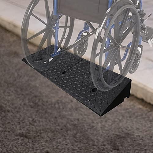 FreshCart Basics Threshold door step ramp, Exterior Doors Kerb Skateboard Motorcycle Bicycle Squat Ramp, suitable for wheelchairs and scooters