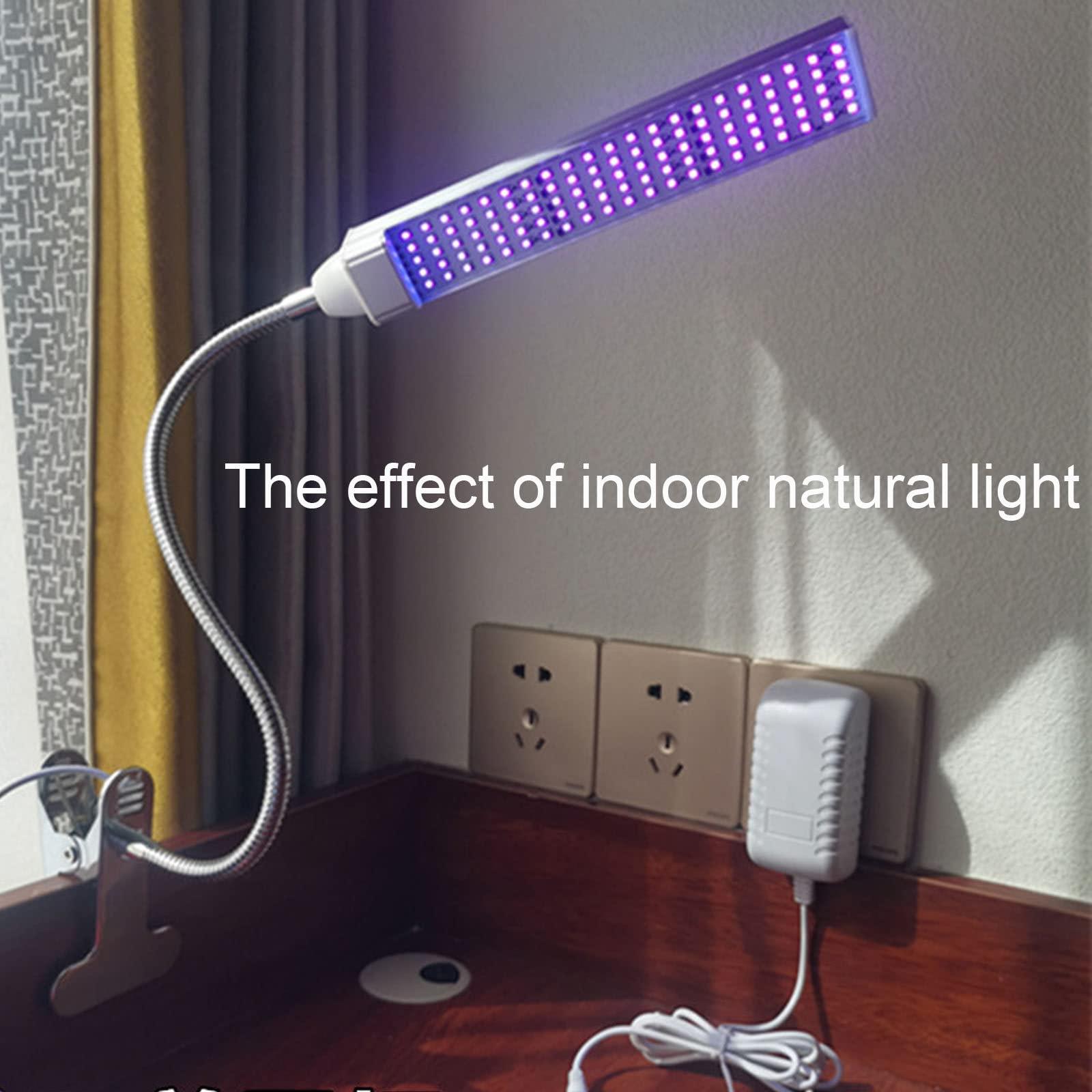 JHLP UVA Facial Tanning Lamp - 360 Adjustable Sunbathing Machine for Face & Body, Clip-On Base & Timer Design - Home Facial Tanning Bed with Large 60*30cm Light-Irradiation Area and Adjustable Intensity