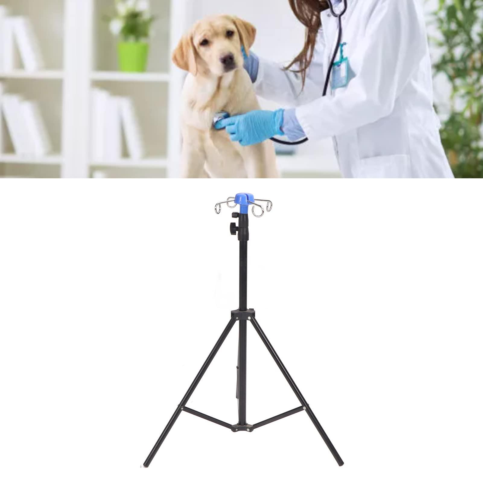 gernie IV Pole, Adjustable Height IV Stand Pole with 4 Hooks Stainless Steel Portable Medical IV Fluid Bag Stand Floor Stand, IV Drip Stand Infusion Holder for Hospitals, Clinics