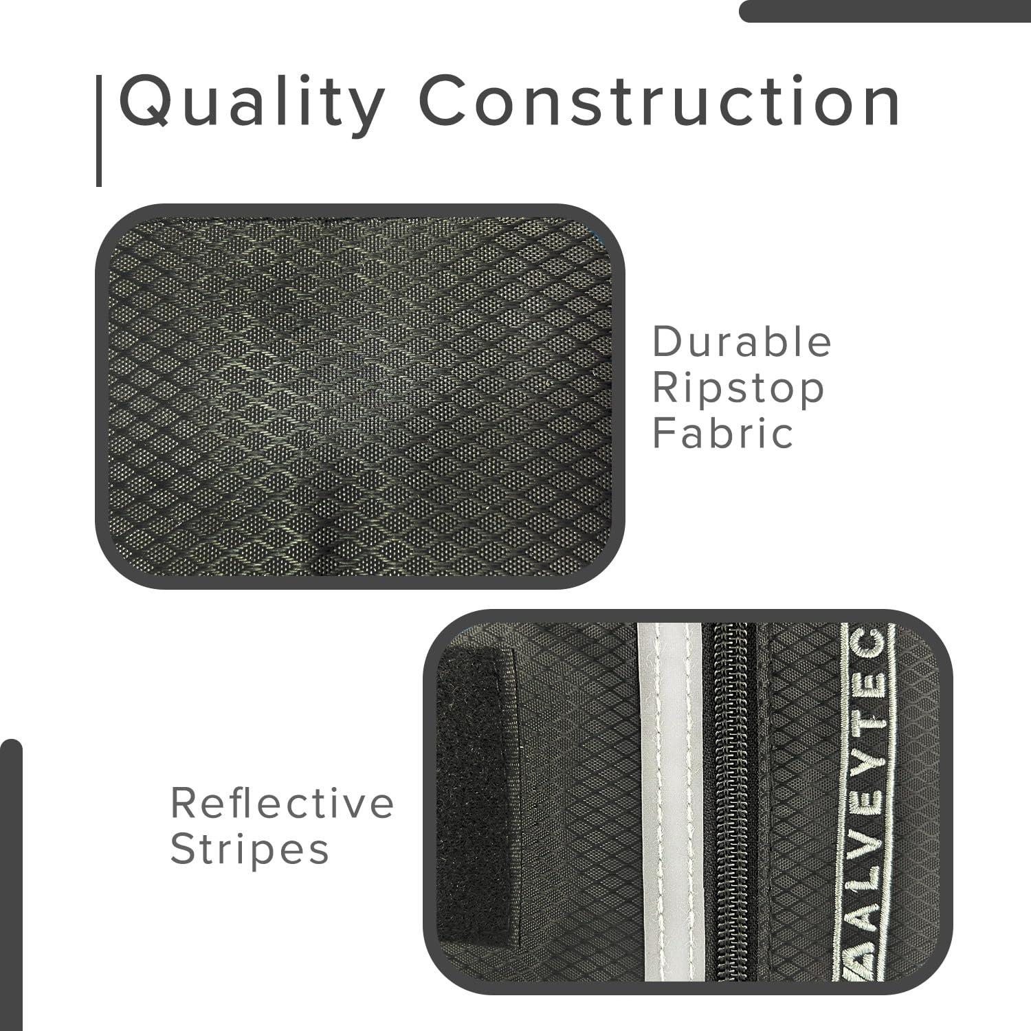 AlveyTech AlveyTech Saddle Bag for Mobility Scooter, Wheelchair, & Power Chair (Small, Black) - Armrest Accessories Holder for Wheelchairs and Electric Scooters, Side Pouch Storage Organizer, Bags for Adults