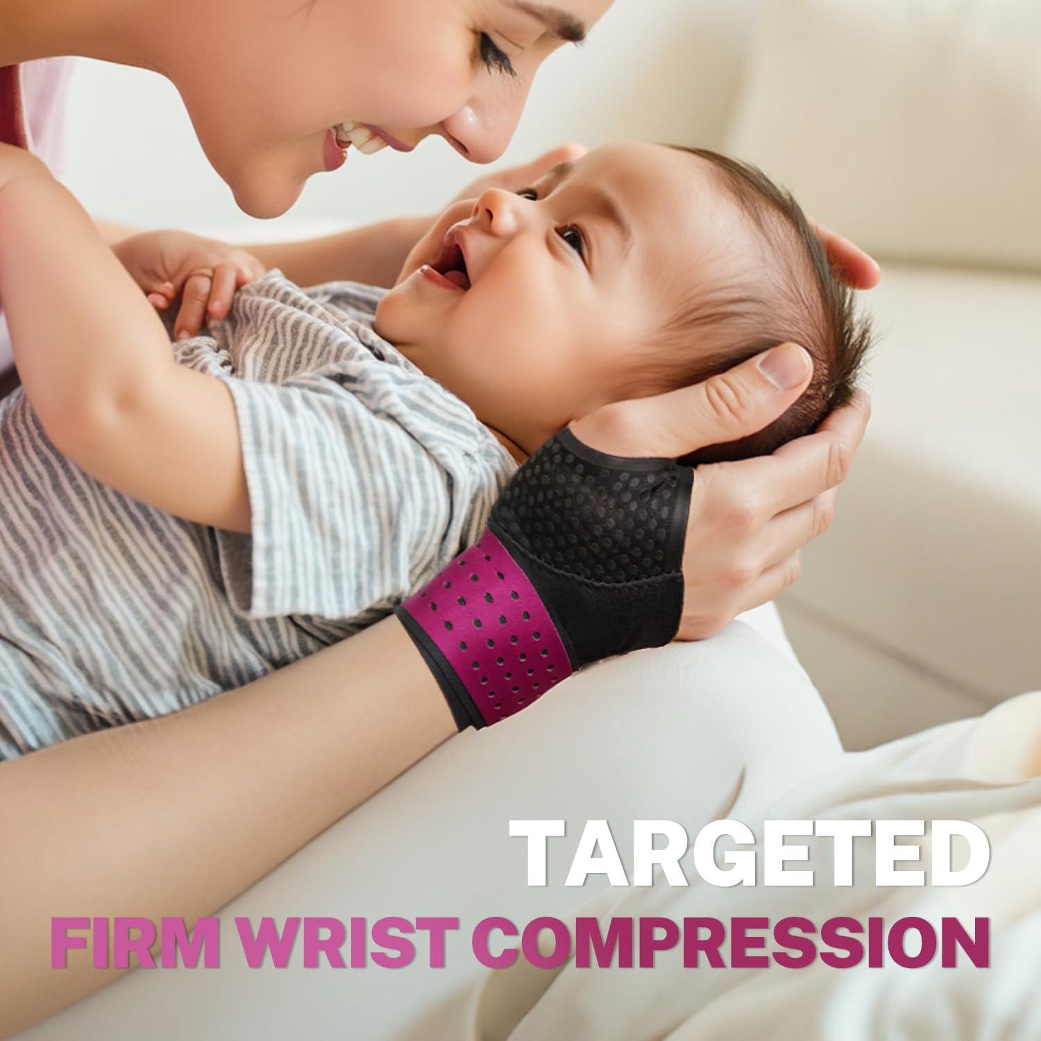 Fitomo Fitomo 0.5 mm Ultra-Thin Wrist Support with Soft Thumb Opening for Mild Carpal Tunnel, Tendonitis Arthritis, Double Compression Hand Support for Women, Wrist Brace for Sports Work Typing Sleeping