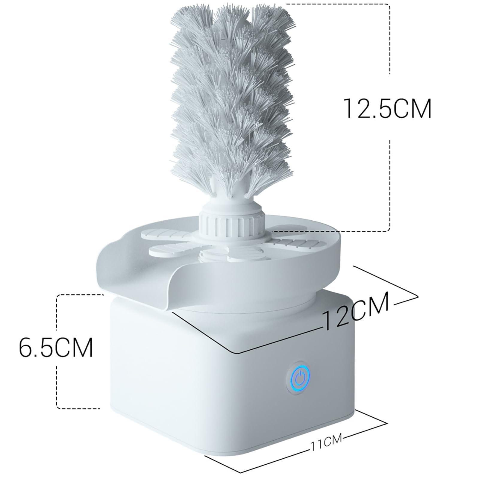 MaxtiL MaxtiL Automatic Cup Washer with Brush, Glass Rinser for Kitchen Sink, Bottle Washer, Faucet Glass Rinsing, 360 Rotary Jet, Brushed 304 Stainless Steel, for Home Bar Cafe black