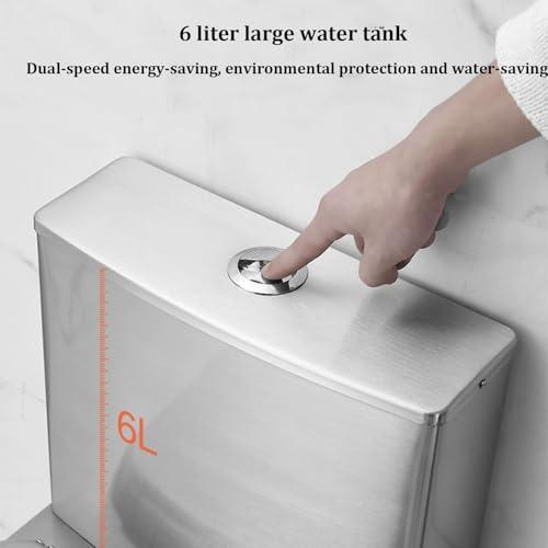 RIYIFANRONG111 Commercial Dual Flush toilet Modern 304 Stainless Steel High-efficiency Water-saving Toilet Urinal,Household Bathroom Small-sized Toilet Adult Urinal, for Bars Shopping Malls Public Places