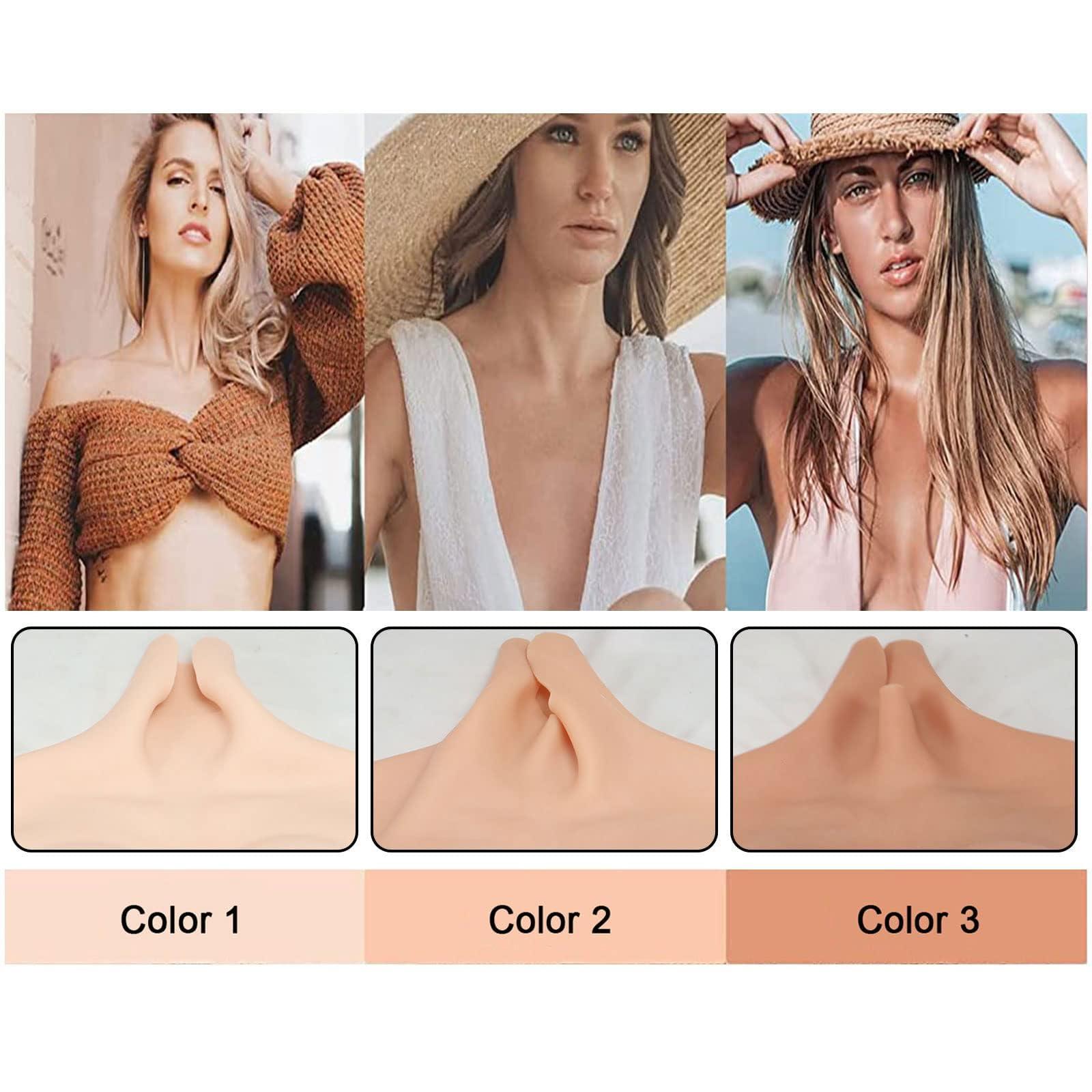 LXURY LXURY Silicone Panty Crossdresser Realistic Underwear Transgender Men'S Triangle Panties Hiding Gaff Briefs for Cosplay,color 2,upgraded