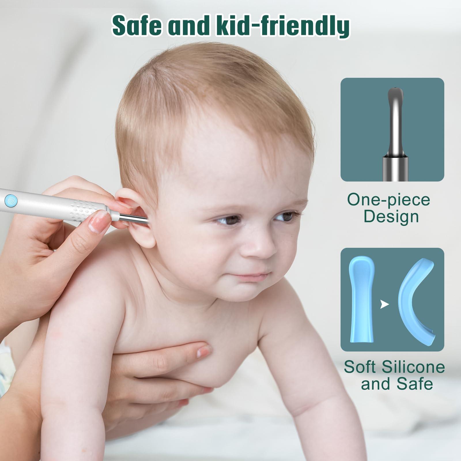 LMECHN LMECHN Ear Wax Removal Kit, Earwax Remover Tool with Camera, Ear Wax Removal with 1080P, Otoscope with LED Light, Ear Camera Otoscope for iPhone, iPad, Android Phones-White