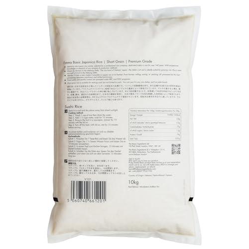 Emma Basic Emma Basic Japonica Rice 10kg | Premium Short Grain Sushi Rice from Vietnam