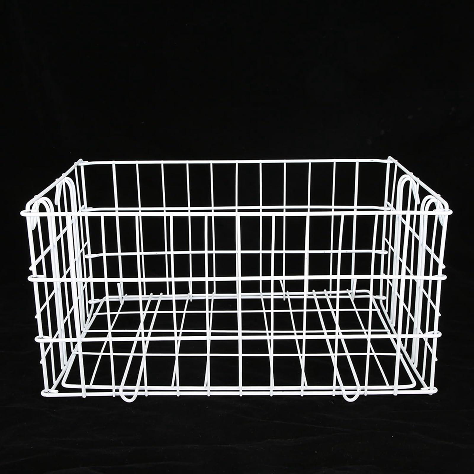 YUYTE Large Capacity Metal Rear Wheelchair Basket Folding, Anti-Rust Storage for Shopping and Travel, 40x26x20cm Size