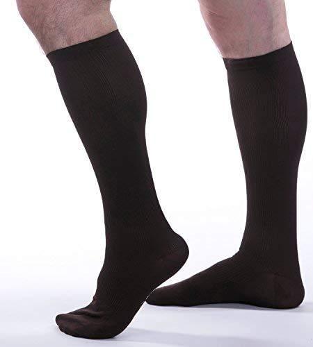 Allegro Compression Hosiery Allegro Men's 15-20 mmHg Essential 103 Ribbed Compression Support Socks