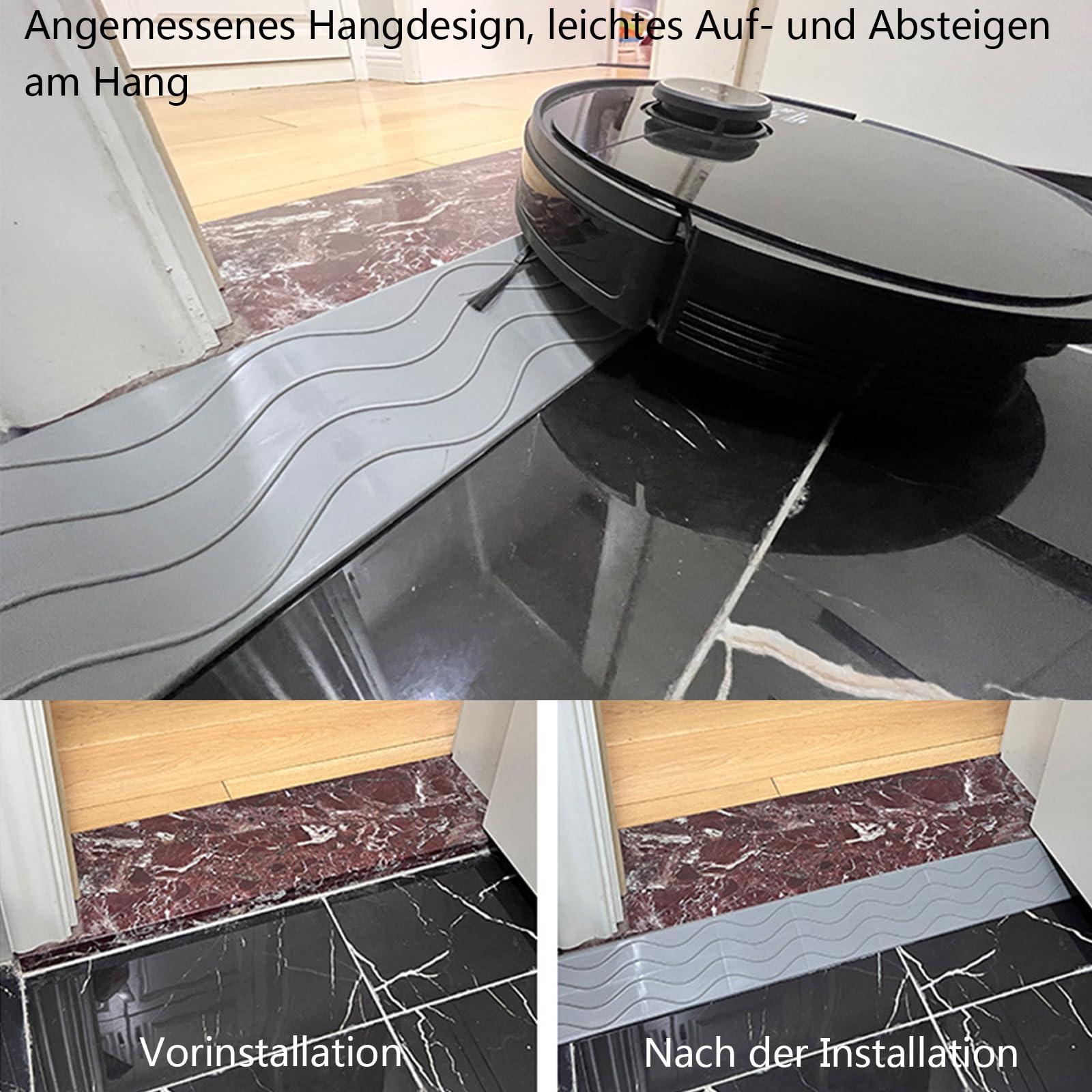 DELURA Door Ramp, Door Threshold Ramp, Rubber Ramps for Door Threshold, Ramps for Wheelchairs, Threshold Ramps, Door Ramps for Wheelchairs 9cm Schwarz