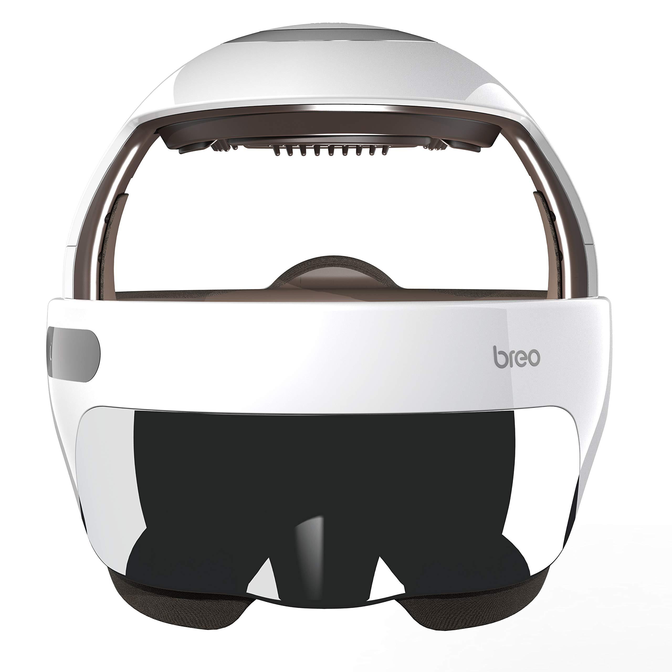 breo Breo iDream5s Electric Head Massager, Eye & Neck Massage Helmet with Heat, Kneading, Air Compression, APP Control Scratcher for Headache, Stress Relief, Deep Sleeping