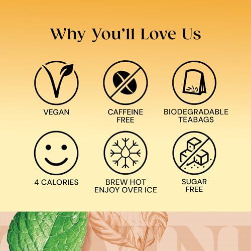 Twinings Twinings Buttermint Flavoured Tea Bags - 80 Biodegradable Tea Bags (Multipack of 4 x 20) , Smooth & Creamy Herbal Infusion, Perfect for Relaxation, Caffeine-Free