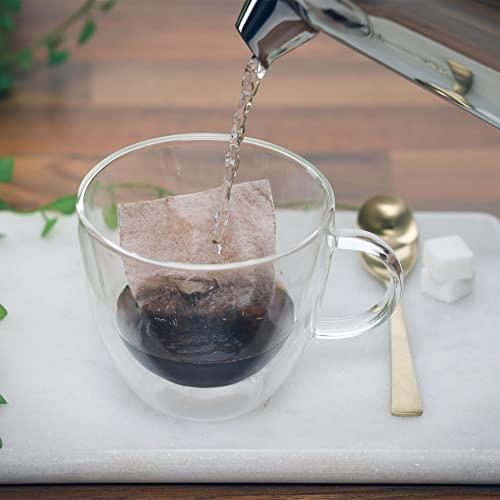 Dualit 50 Premium Indian Monsoon Coffee Bags by Dualit - Compostable Coffee Bag with Recyclable Sachet For Easy, Mess Free Coffee On The Go - Individually Wrapped for Freshness - Indian Monsoon