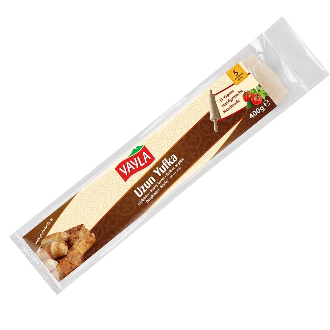 Pufai Yayla Long Filo Pastry Sheets phyllo dough 400 gram x 5 Packs by Pufai Grocery