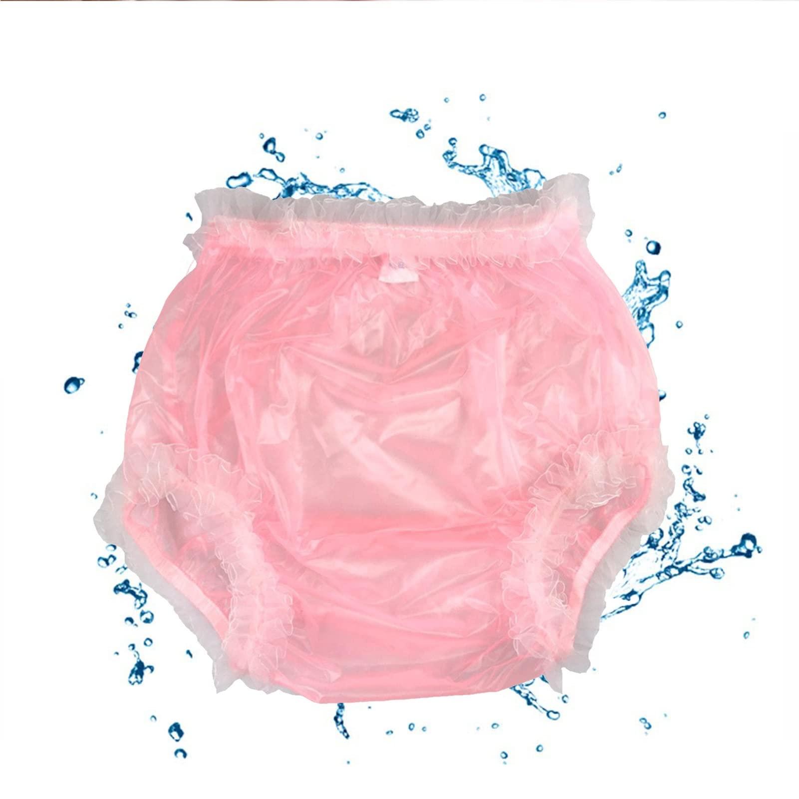 Swing Penguin Swing Penguin Adult M- XXL Incontinence Underwear, Washable Diapers For Women Men Pull-on Plastic Pants (Size : Large)