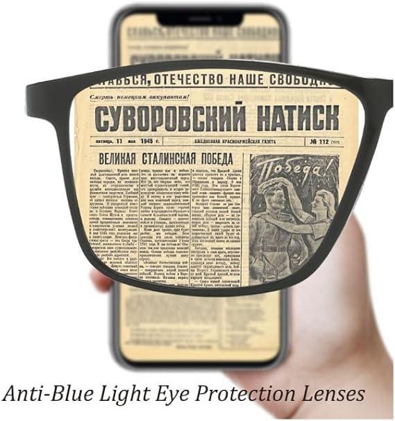 Generic Intelligent Zoom Anti Blue Light Presbyopia Glasses, Varifocal Reading Glasses for Mens Women, Color-Changing Anti-Blue Light Presbyopia Glasses, Autozoom Reading Glasses (3 SET)