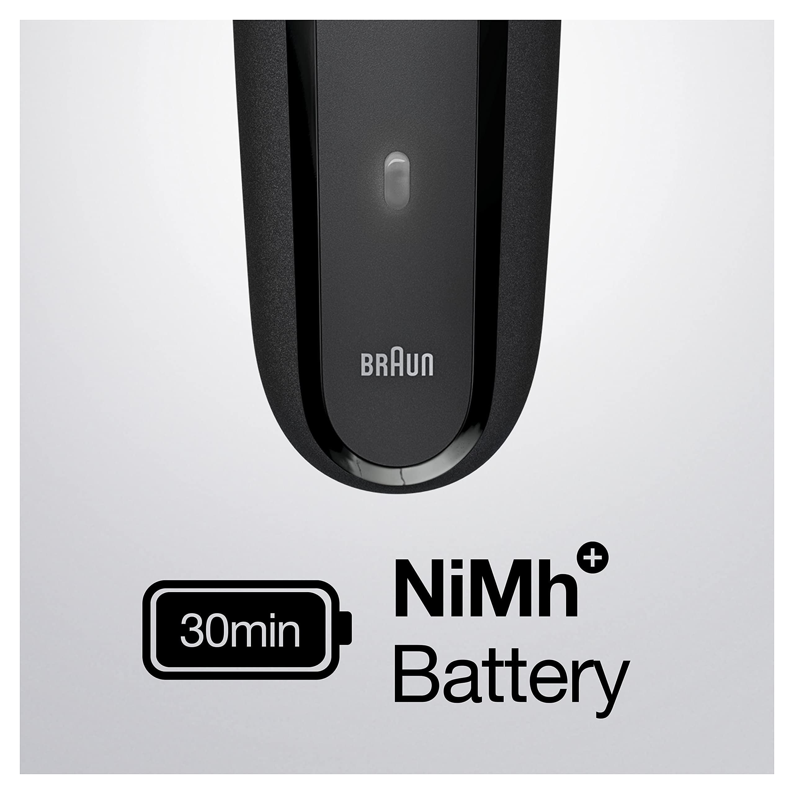 Braun Braun Series 3 Electric Shaver For Men with Precision Beard Trimmer, UK 2 Pin Plug, 300s, Black Razor