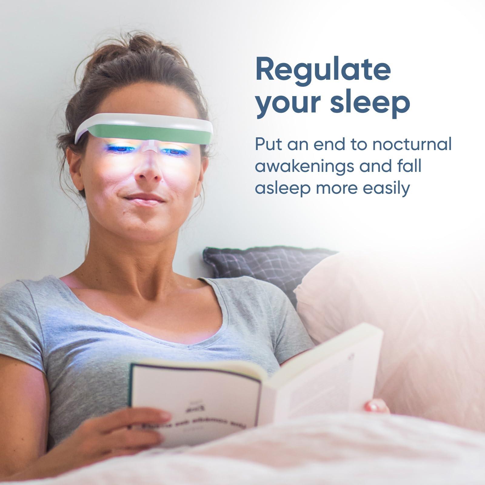 luminette Luminette 3 Light Therapy Glasses - Wearable Light Therapy Lamp - Blue Enriched White LED Sun Lamp - Natural Relief for Sleep Problems & Jet Lag (Green)