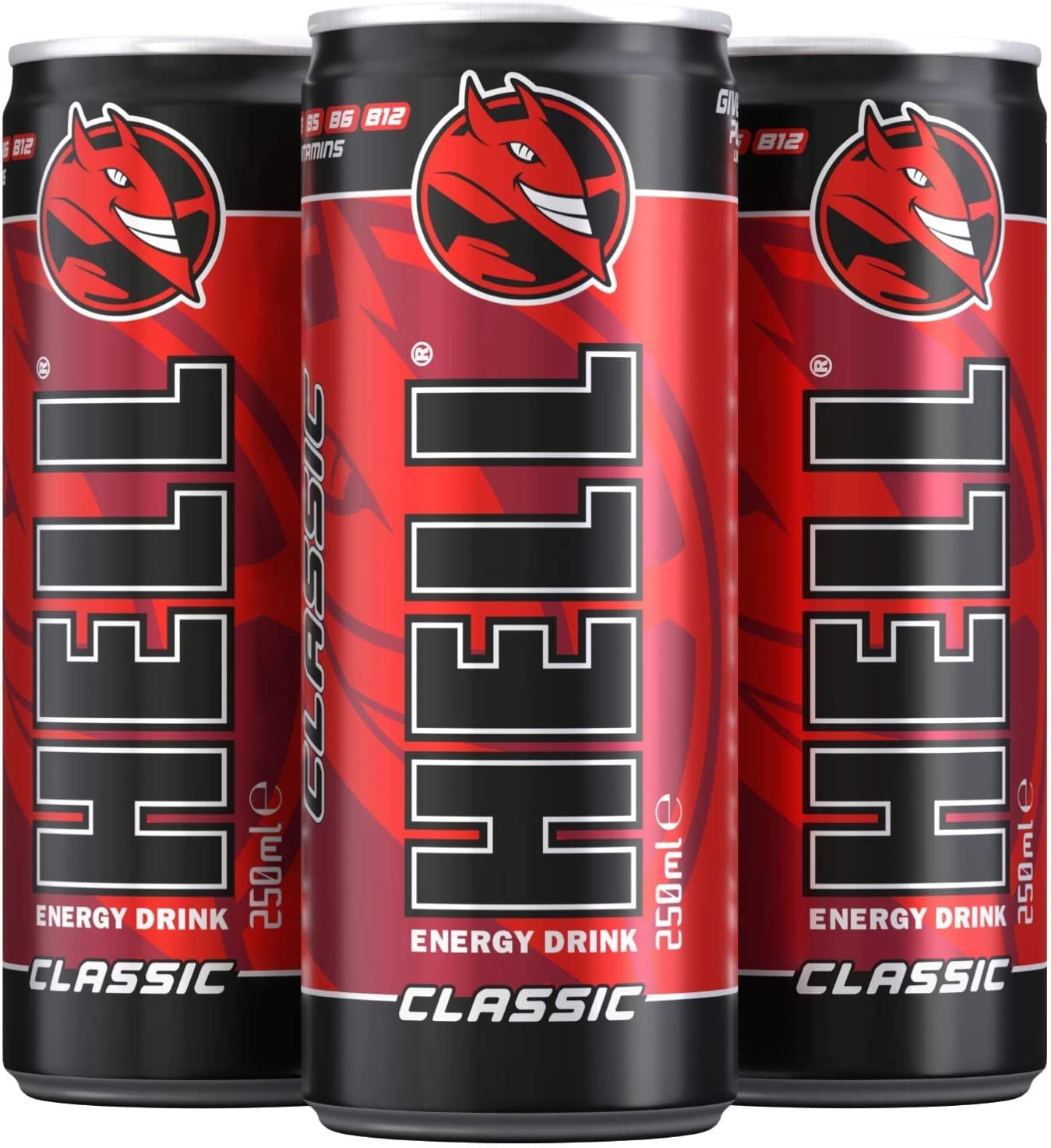 HELL HELL ENERGY DRINK 250 ML (CLASSIC, PACKAGE OF 12)