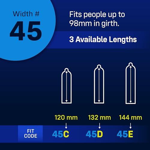 ONE MyONE Custom Fit Snug Sized Condoms | Tailored Width & Length | Max Pleasure | Triple Tested Softer Latex | Lubricated | Nontoxic, Vegan, Non-GMO | 49F: Width 49 mm (49), Length 156 mm (F)