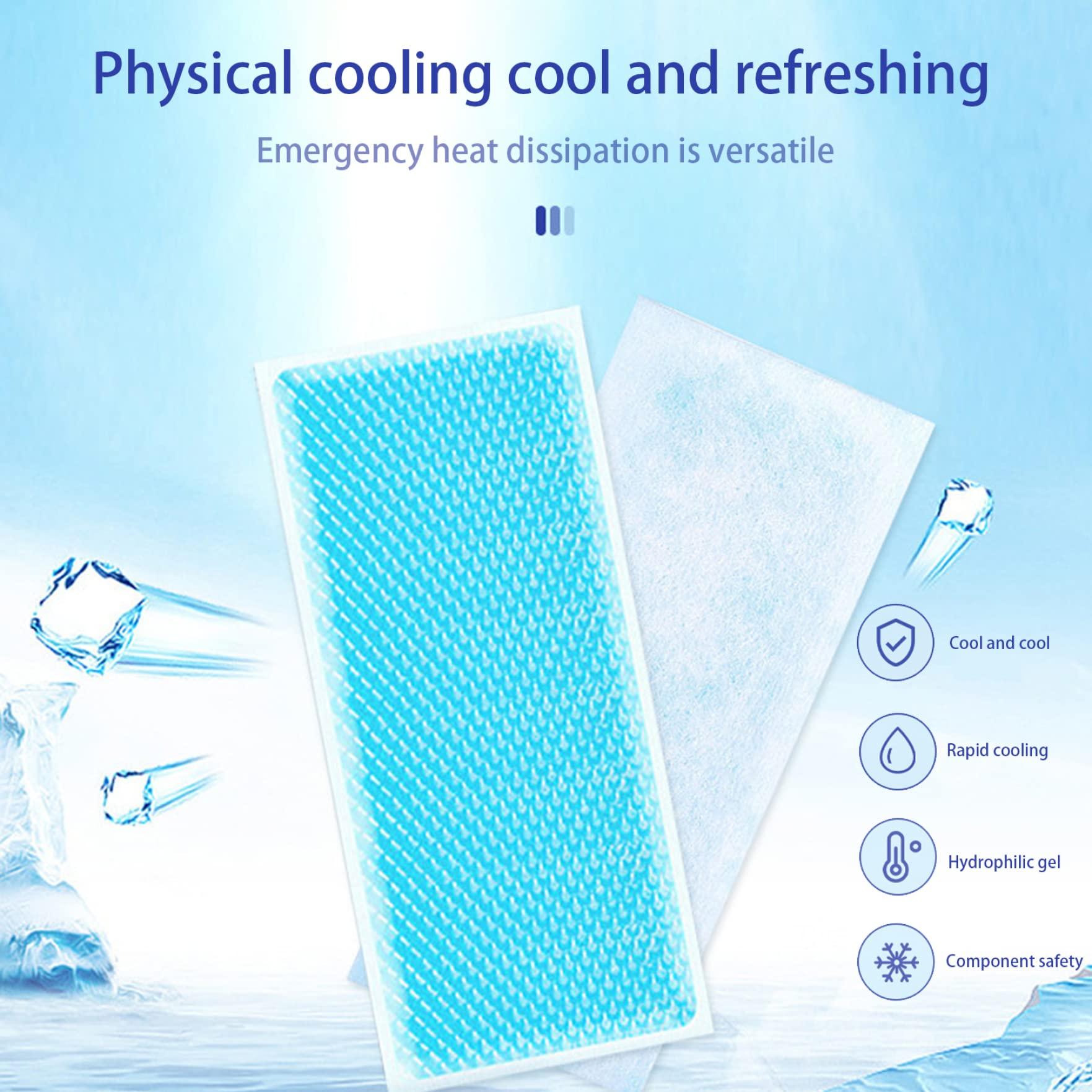 NIDONE 20 Pack Cooling Patches for Fever Summer Cooling Relief for Kids Adult Sports Cooling Patch Portable Headache Relief Prevention Instant Cooling Patches,Fever Cooling Gel Patch,