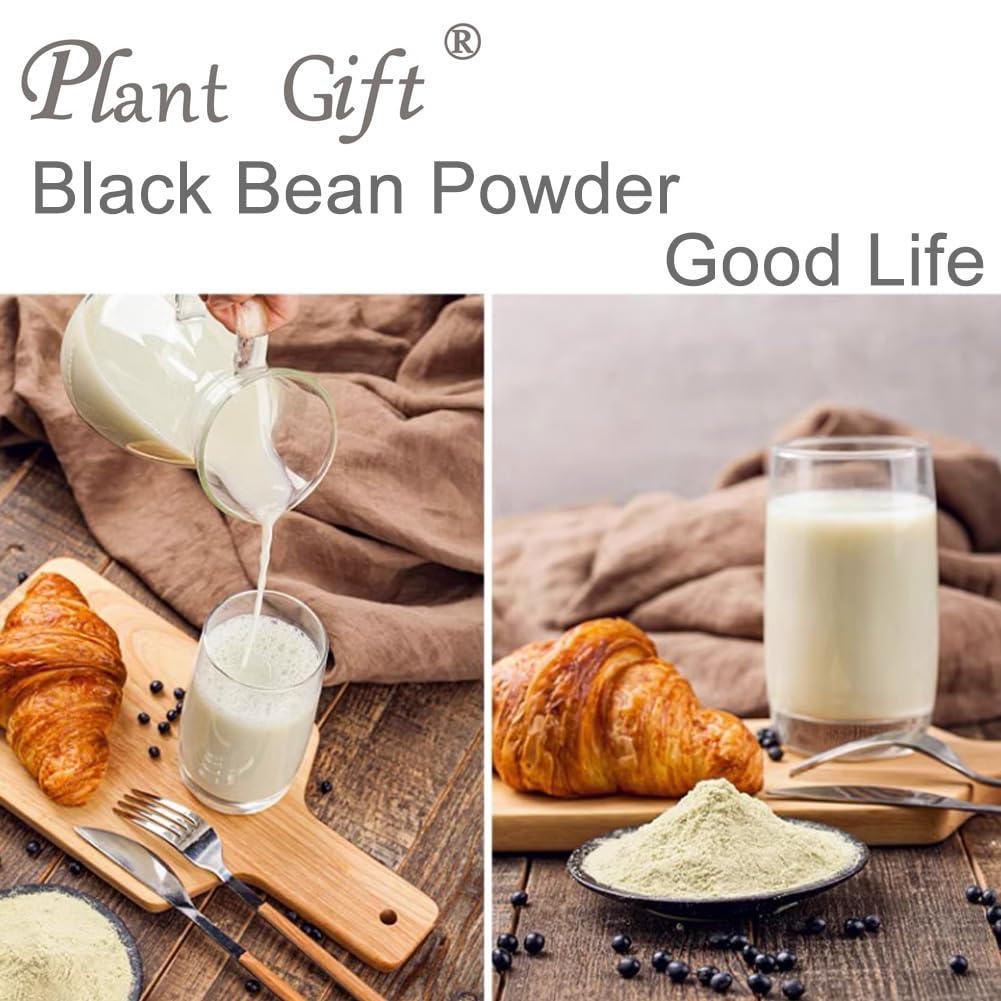 Plant Gift 100% Natural Pure Black Bean Powder 100g/3.52oz Cooked Black Bean Powder for Smoothies, Shakes, Baking & Drinks,Tea | Free from Preservatives