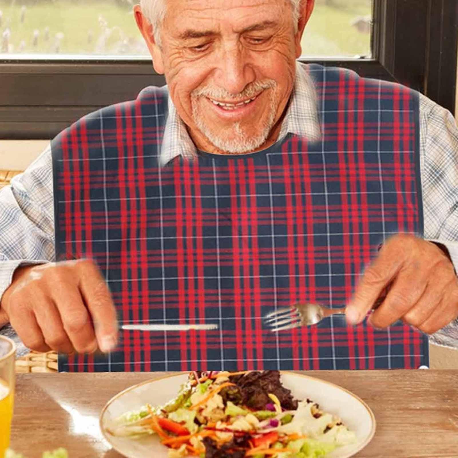 FreshCart Basics Bib For Adults For Eating,Adult Bibs with Food Catcher for Eating - Washable Eating Bib Large Feeding Adult Bibs Clothing Protectors Bibs For Seniors, Women, Men, Elderly