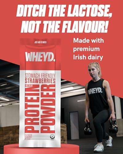 whey\'d WHEYD Hydrolysed Whey Protein Isolate - Grass-Fed, Low Calorie Whey Protein Powder - Made from Premium Irish Dairy, Low Lactose, No Digestive Issues - 24g Sachets, Box of 20, Strawberries & Cream