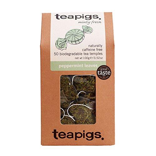 Tea Pigs Teapigs Liquorice and Peppermint Tea Made With Whole Flowers (1 Pack of 50 Tea Bags) & Peppermint Herbal Tea Bags Made With Whole Leaves (1 Pack of 50 Teabags)