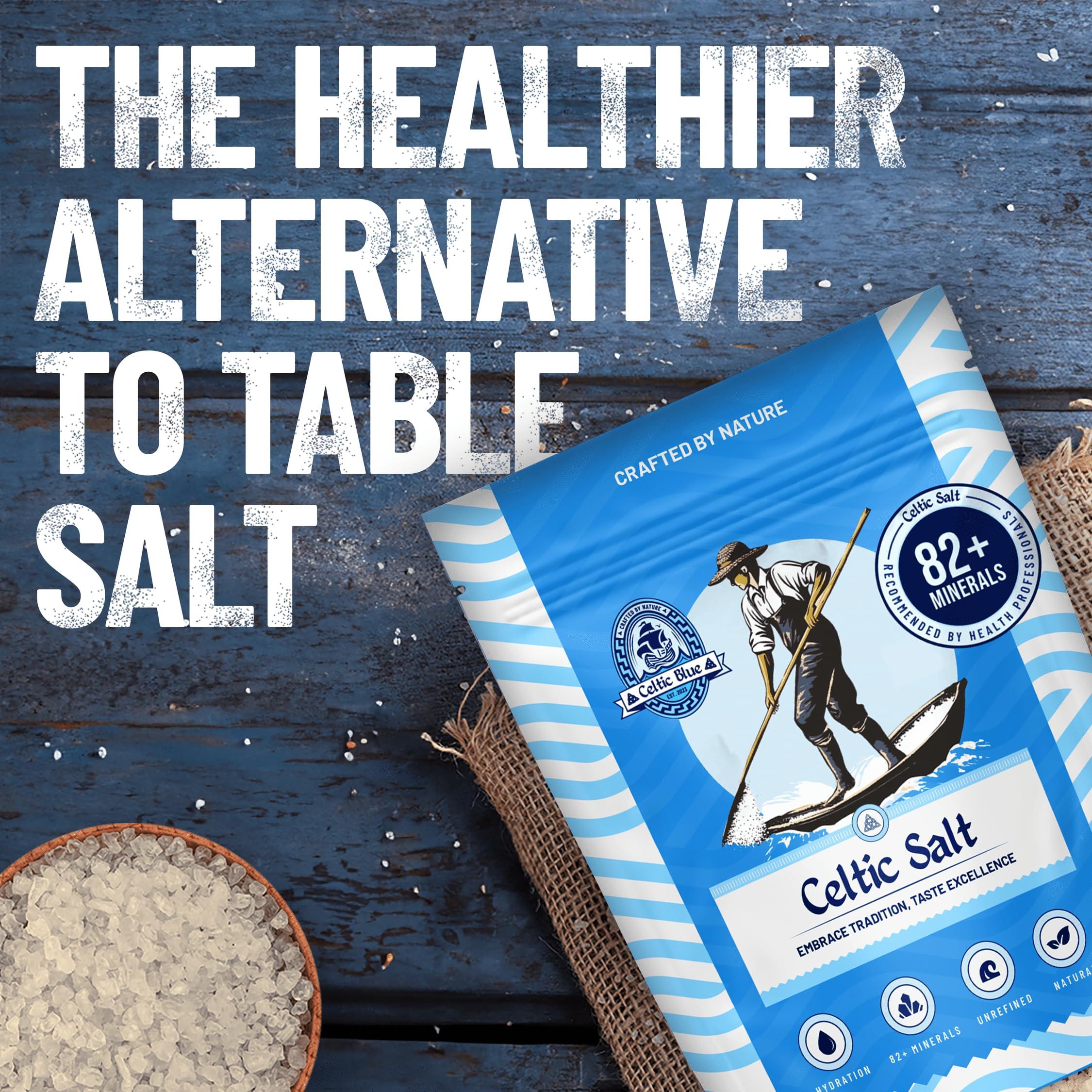Celtic Blue Celtic Blue Celtic Sea Salt 500g | 100% Unrefined Coarse Celtic Sea Salt | 82+ Essential Minerals & Nutrients | Light Grey Celtic Salt | Traditionally Hand Harvested from Gurande, France