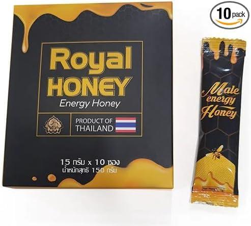 HaziQ Natural Honey Paste Box of 10 X 15g Sachets Great Honey for Men - Honey for Active Men