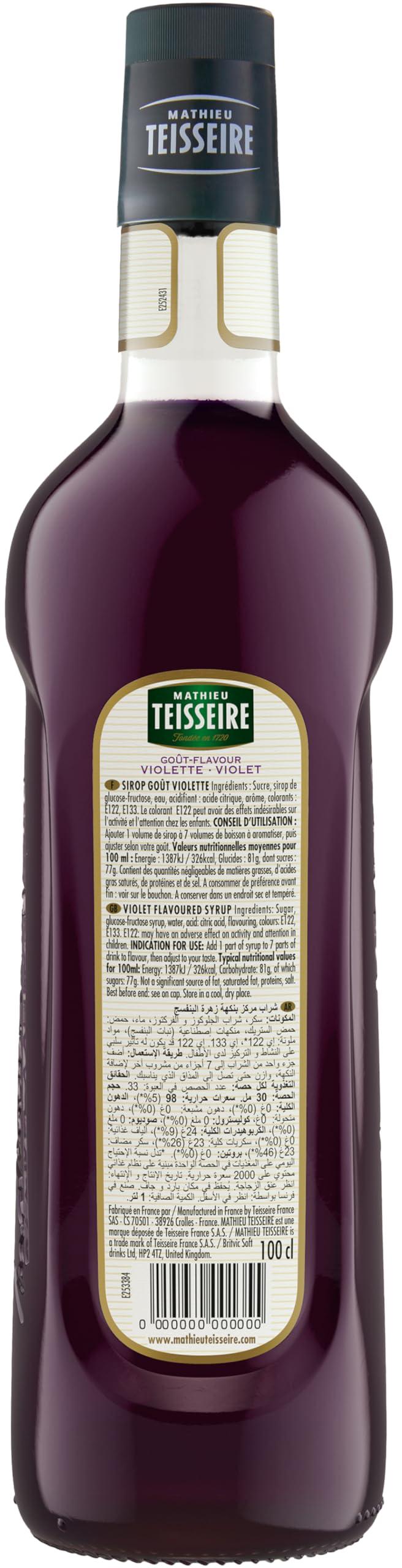 Mathieu Teisseire Teisseire Violet Syrup Special Barman - 1L
