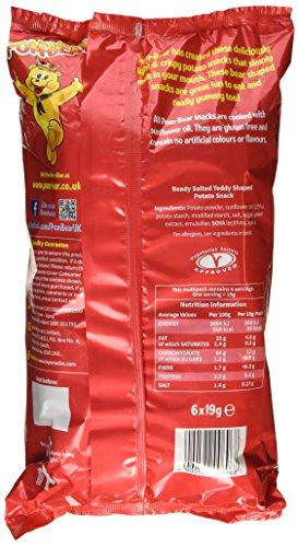 Wolf Pom Bear - Teddy Shaped Snacks Pom Bear Original Multipack 6 Packs (Pack of 7)